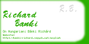 richard banki business card