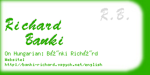 richard banki business card